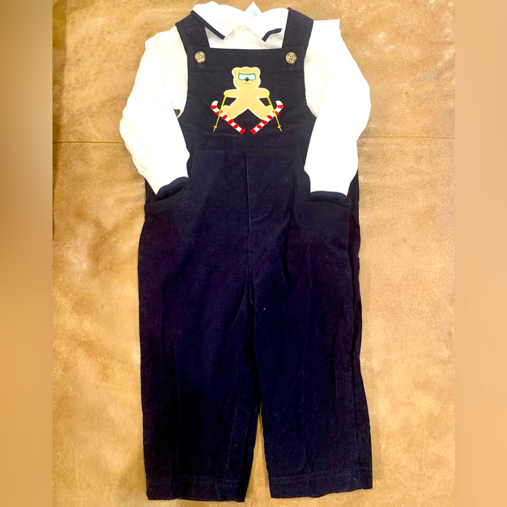 Long sleeves polo with polar bear overalls